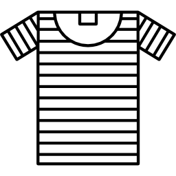 camiseta de rayas icono