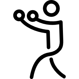Boxing stick man icon