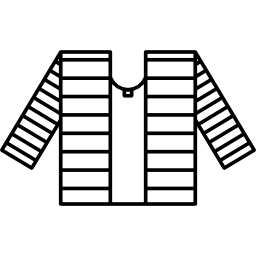 Striped jacket icon