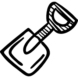 Shovel hand drawn tool icon