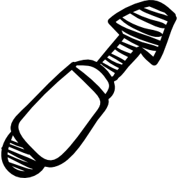 ferramenta desenhada à mão com chave de fenda Ícone