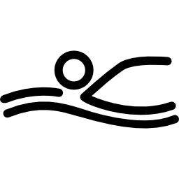 Плавательный человек с палкой иконка
