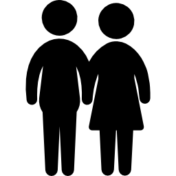 Couple silhouette icon