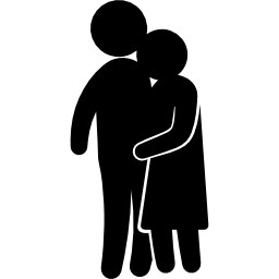 Hugging couple icon