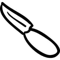 herramienta dibujada a mano cuchillo icono