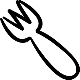 herramienta dibujada mano tenedor icono