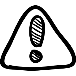 Attention construction triangular hand drawn signal icon