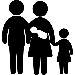 Family group of four icon