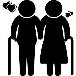 Elderly couple icon