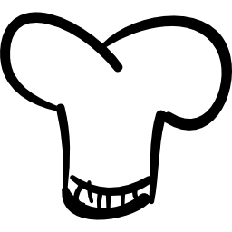 Chef hat hand drawn tool icon