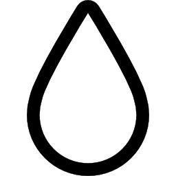 Ink drop outline icon