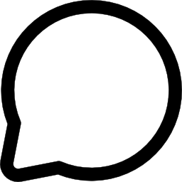 Messsage circular outlined speech bubble icon