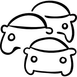 Cars hand drawn vehicles icon