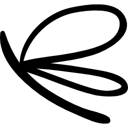 libelle hand gezeichnetes insekt icon