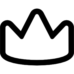 corona contorneada de realeza icono