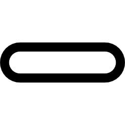 Pill of drug outline rounded rectangular shape icon