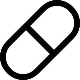 Medical pill outline icon