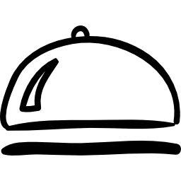 둥근 덮개가있는 음식 접시 icon