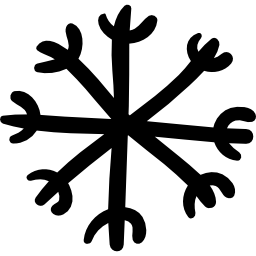 płatek śniegu ręcznie rysowane kształt ikona