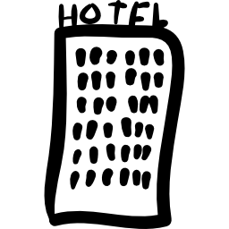 hotel stadsgebouw icoon