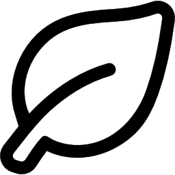 Leaf outlined natural shape icon