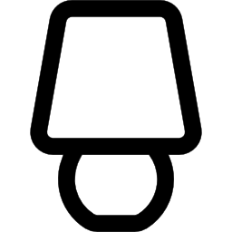 Lamp of home furniture outline icon
