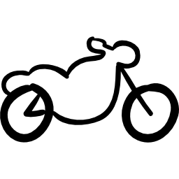 Motorbike hand drawn vehicle icon