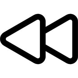 Rewind double arrows outline icon