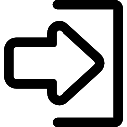 Login arrow outline icon