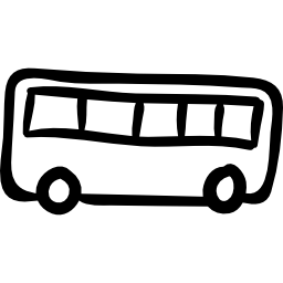 Bus hand drawn transport icon