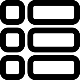 esquema del botón de lista icono