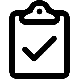 Clipboard verification outlined sign icon