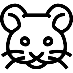 Mouse frontal animal head outline icon