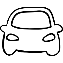 contorno frontal del coche icono