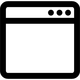 Browser window square outline icon