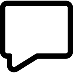 Message rectangular empty outlined speech bubble icon