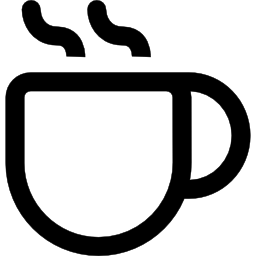 taza para beber caliente contorno redondeado icono