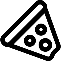 contour de morceau de pizza triangulaire mordu Icône