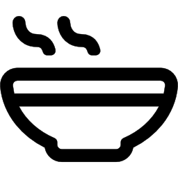 ciotola calda per alimenti icona