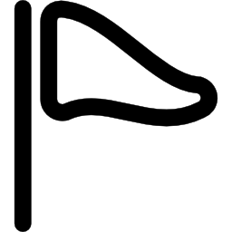 vlag driehoek omtrek icoon