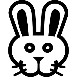konijn gezicht voorkant icoon