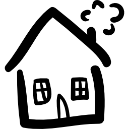 construcción de casa dibujada a mano icono