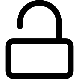 Unlocked padlock outline icon