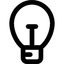 Light bulb outline icon