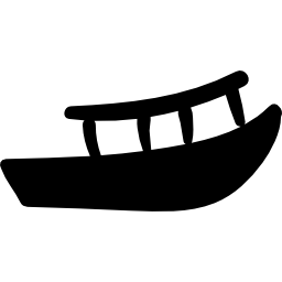 Canoe or boat filled silhouette icon