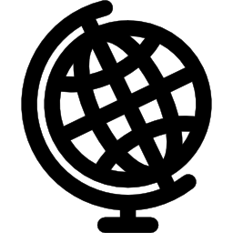cuadrícula del globo del mundo icono