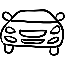 auto met de hand getekend modern voertuig icoon