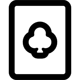 Playing card outline icon