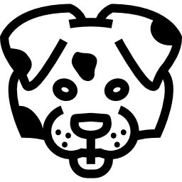 Dog face outline front icon