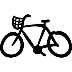 bici trasporto ecologico disegnato a mano icona